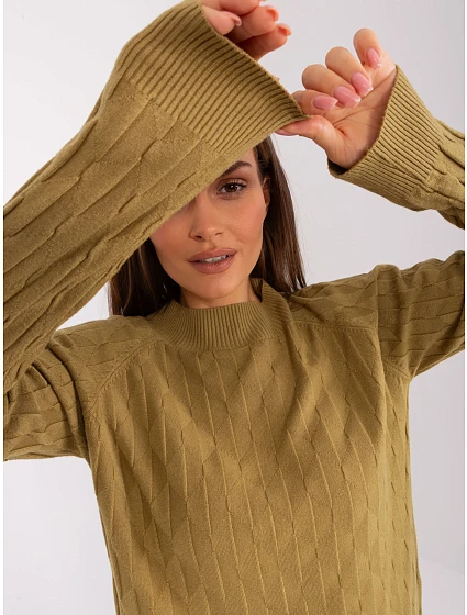 Sweter AT SW model 18884830 oliwkowy - FPrice