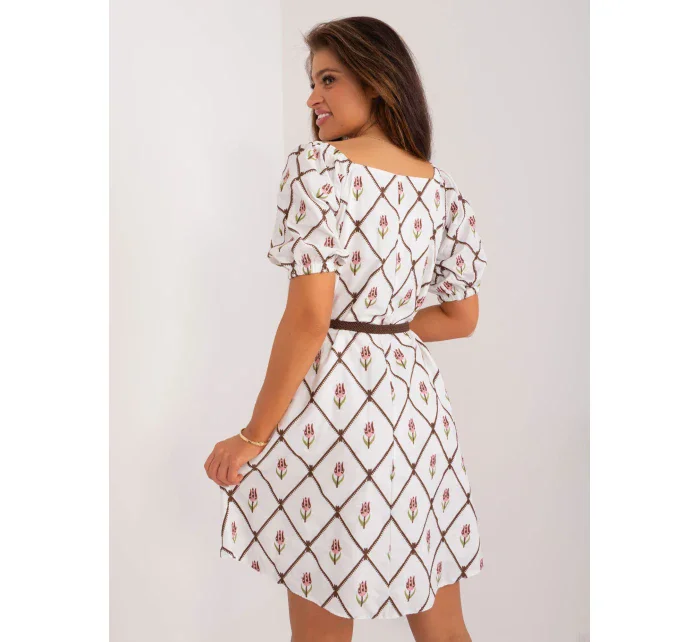 LK SK 509406 šaty.31 bielo-hnedá