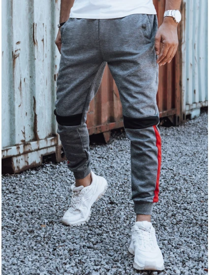 Pánské tepláky se stahovací šňůrkou antracitové model 21980086 - FashionStreet