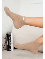 Milena ponožky 1115 Azure s mašľou pre ženy 37-41