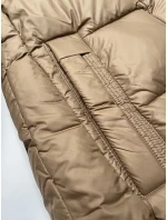 Béžová dámská zimní bunda s kontrastní podšívkou model 21248806 - Glakate