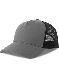 Atlantis Headwear Rapper Cotton-S 5-panelová truckerová čiapka 33.0260 šedá/čierna