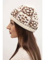 Dámská zimní vlněná čepice s ozdobnými krystalky K399 černá