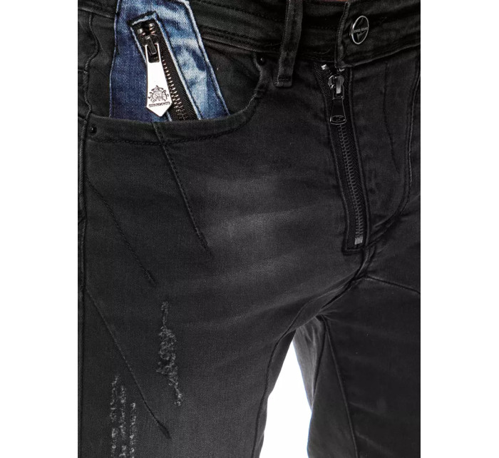 Čierne pánske nohavice Dstreet UX3800