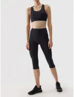 Dámske 3/4 legíny 4F - čierne Dámske 3/4 legíny 4F - čierne