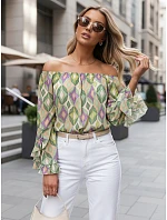 Dámská pruhovaná halenka green Dstreet model 21974871 - FashionStreet