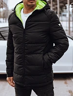 Pánska prešívaná zimná bunda s kapucňou čierna FashionStreet TX4892