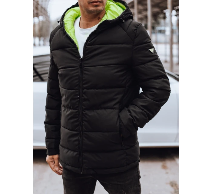 Pánská prošívaná zimní bunda s kapucí černá Dstreet model 21980687 - FashionStreet Pánská prošívaná zimní bunda s kapucí černá Dstreet model 21980687 - FashionStreet