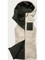 Oboustranná dámská vesta typu v army barvě model 20722468 - J.STYLE Oboustranná dámská vesta typu v army barvě model 20722468 - J.STYLE