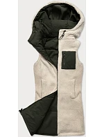 Dámska obojstranná vesta z ovčej kože J Style army (16M9166-136) Dámska obojstranná vesta z ovčej kože J Style army (16M9166-136)