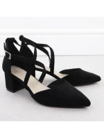 Dámské černé sandály na jehlovém podpatku Sergio model 21905051 - LEONE