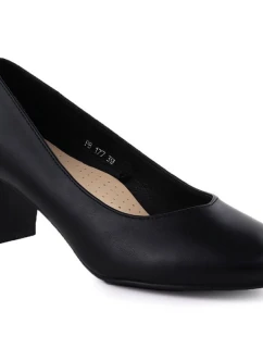 Dámské nízké lodičky na jehlovém podpatku černé Sergio model 21906133 - LEONE