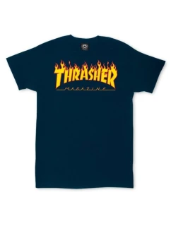 Tričko Thrasher Flame Logo Navy - 110102/NY