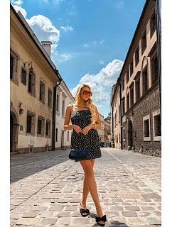 Dámské lodičky na jehlovém podpatku s mašlí a imitací semiše Černé Magnolia