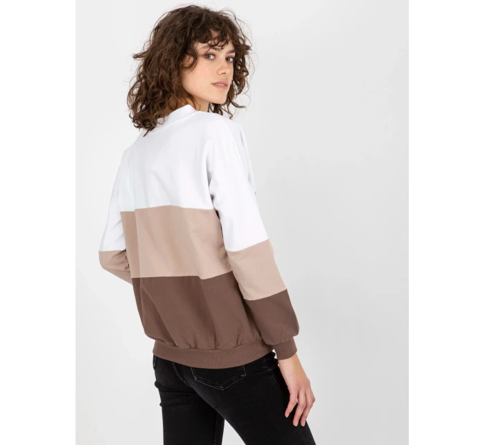 Mikina RV BL 8328.65P bielo-hnedá