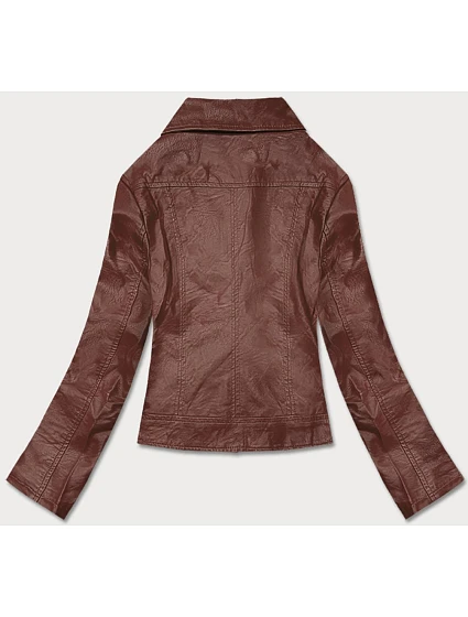 Hnědá dámská bunda ramoneska model 18059193 - Forget me not FASHION