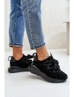 Zamszowe Sneakersy Damskie Na Platformie Z Grubym Sznurowaniem Artiker 54C1464 Czarne Zamszowe Sneakersy Damskie Na Platformie Z Grubym Sznurowaniem Artiker 54C1464 Czarne