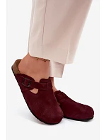 Kožené semišové model 22125817 s přezkou 1905 tmavě fialové - Zazoo