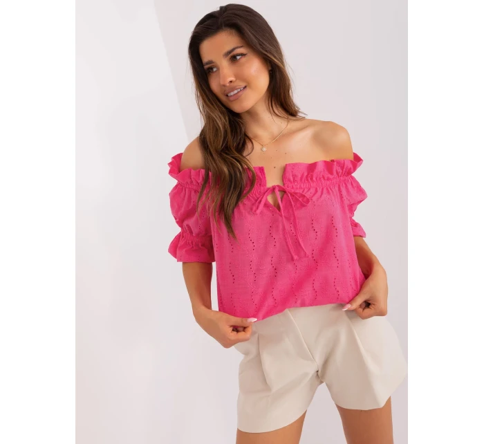 Blúzka LK BZ 509355.68P tmavo ružová