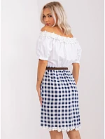 Šaty LK SK 506358.21P biela a tmavomodrá