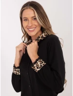 Dámska blúzka KS 4225.35 Black-Brown - FPrice