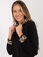 Dámska blúzka KS 4225.35 Black-Brown - FPrice