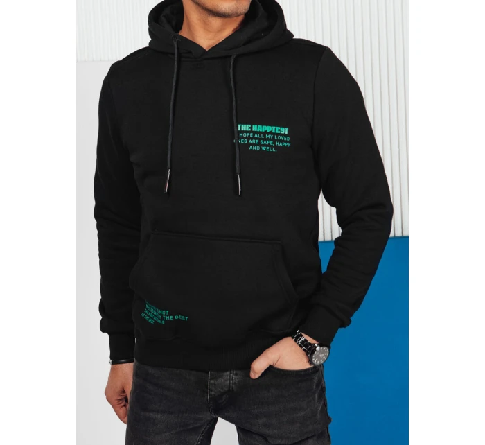 Pánská mikina s kapucí černá Dstreet model 21976012 - FashionStreet Pánská mikina s kapucí černá Dstreet model 21976012 - FashionStreet