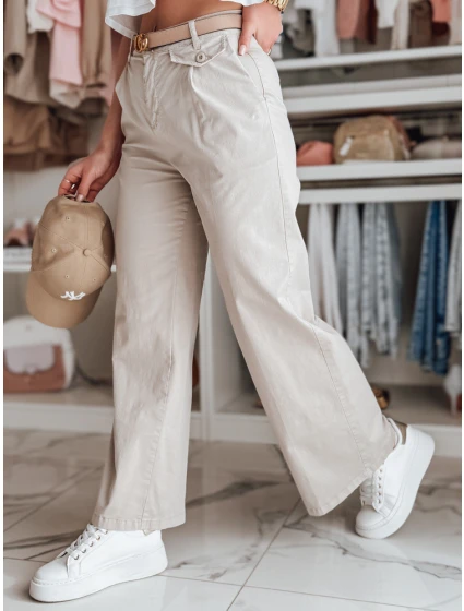 Dámské široké kalhoty light beige Dstreet model 21987121 - FashionStreet