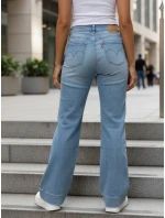 Dámske široké džínsy modré FashionStreet UY2907