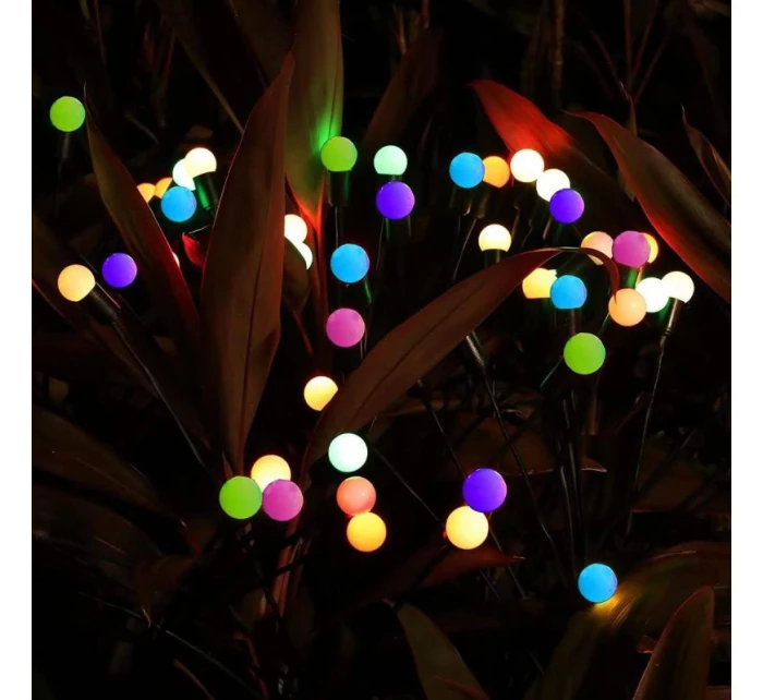 SOLÁRNA LAMPA TANCUJÚCA VO VETRE FAREBNÉ GULE 6 LED 72CM