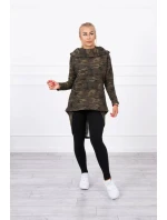 Mikina moro s dlhým chrbtom khaki+zelená Mikina moro s dlhým chrbtom khaki+zelená