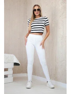 Džínsové nohavice biele