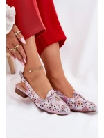 Ażurowe Baleriny Z Odkrytą Piętą Multikolor Navinnia Ażurowe Baleriny Z Odkrytą Piętą Multikolor Navinnia