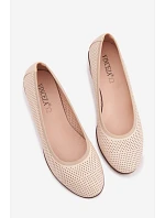 Dámské polobotky na platformě model 22067188 světle béžové - VINCEZA