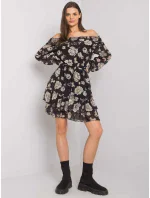 Šaty DHJ SK 15015.56P čierna a béžová