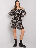 Šaty DHJ SK 15015.56P čierna a béžová