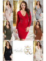 Sexy Musthave Knitdress with decorative buttons