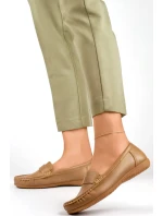 Dámske mokasíny B-3215 Dark beige - Gelteo