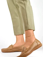 Dámske mokasíny B-3215 Dark beige - Gelteo