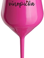 VÍNOPIČKA - ružový nerozbitný pohár na víno 470 ml