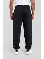 Fruit of the Loom Iconic Premium Joggingové nohavice s elastickými manžetami z hrubej bavlny 16.4056 čierne