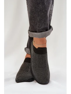Wsuwane Buty Sportowe Damskie Ze Zdobieniem D&A TW121 Czarne
