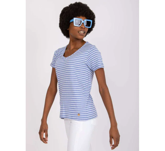 Tričko D16054M02431A bielej a modrej Tričko D16054M02431A bielej a modrej