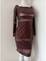 Dámské sexy šaty model 21222041 tmavě bordové - Koucla