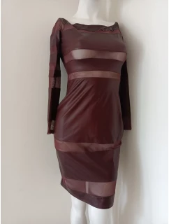 Dámské sexy šaty model 21222041 tmavě bordové - Koucla