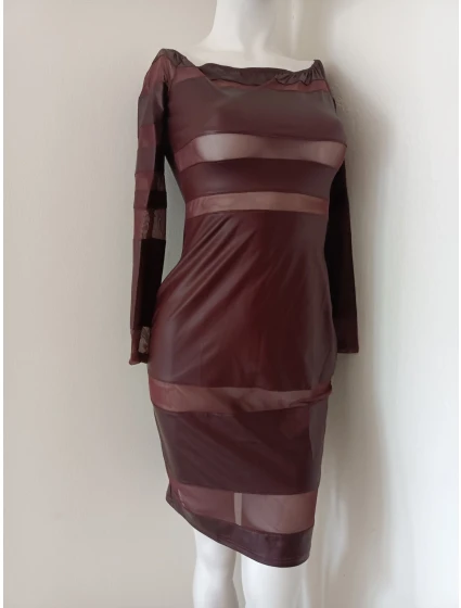 Dámské sexy šaty model 21222041 tmavě bordové - Koucla