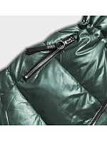 Dámska metalická zelená bunda (b8029-10)