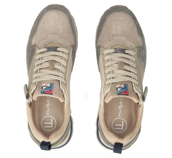 Pánske béžové kožené čižmy Filippo MSP7836 Pánske béžové kožené čižmy Filippo MSP7836