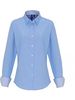 PR 338 Oxford pruhovaná halenka s dlouhým rukávem model 22483480 oxford blue - Premier