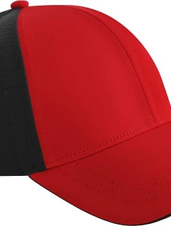 B 165 6 panelová kšiltovka red/black model 22456543 - Beechfield
